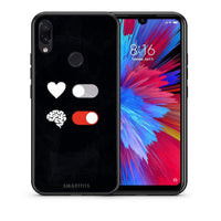 Thumbnail for Θήκη Αγίου Βαλεντίνου Xiaomi Redmi Note 7 Heart Vs Brain από τη Smartfits με σχέδιο στο πίσω μέρος και μαύρο περίβλημα | Xiaomi Redmi Note 7 Heart Vs Brain case with colorful back and black bezels