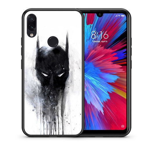 Θήκη Xiaomi Redmi Note 7 Paint Bat Hero από τη Smartfits με σχέδιο στο πίσω μέρος και μαύρο περίβλημα | Xiaomi Redmi Note 7 Paint Bat Hero case with colorful back and black bezels