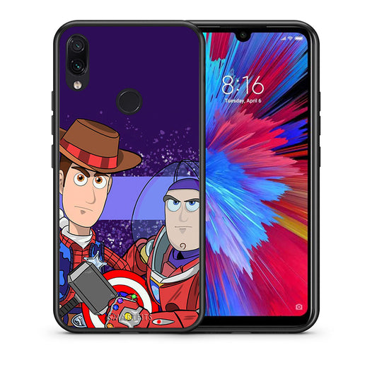 Θήκη Xiaomi Redmi Note 7 Infinity Story από τη Smartfits με σχέδιο στο πίσω μέρος και μαύρο περίβλημα | Xiaomi Redmi Note 7 Infinity Story case with colorful back and black bezels