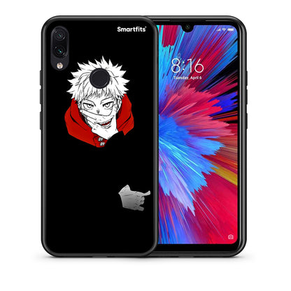 Θήκη Xiaomi Redmi Note 7 Itadori Anime από τη Smartfits με σχέδιο στο πίσω μέρος και μαύρο περίβλημα | Xiaomi Redmi Note 7 Itadori Anime case with colorful back and black bezels