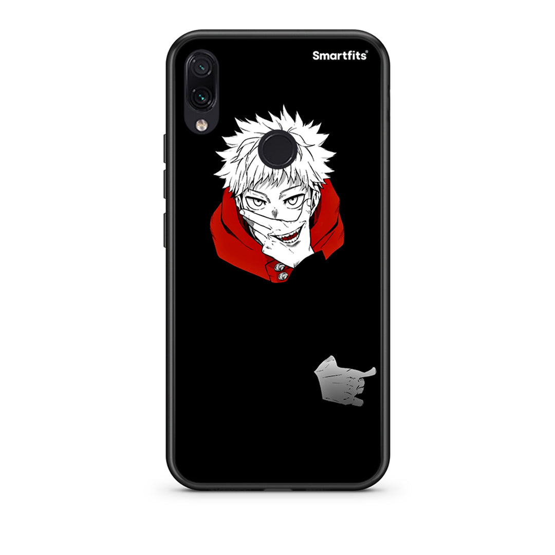 Xiaomi Redmi Note 7 Itadori Anime θήκη από τη Smartfits με σχέδιο στο πίσω μέρος και μαύρο περίβλημα | Smartphone case with colorful back and black bezels by Smartfits