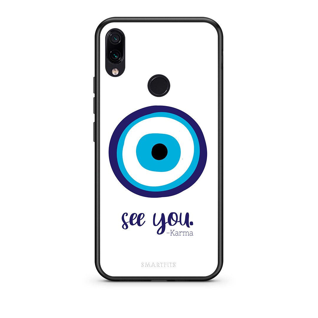 Xiaomi Redmi Note 7 Karma Says θήκη από τη Smartfits με σχέδιο στο πίσω μέρος και μαύρο περίβλημα | Smartphone case with colorful back and black bezels by Smartfits