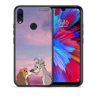 Θήκη Xiaomi Redmi Note 7 Lady And Tramp από τη Smartfits με σχέδιο στο πίσω μέρος και μαύρο περίβλημα | Xiaomi Redmi Note 7 Lady And Tramp case with colorful back and black bezels