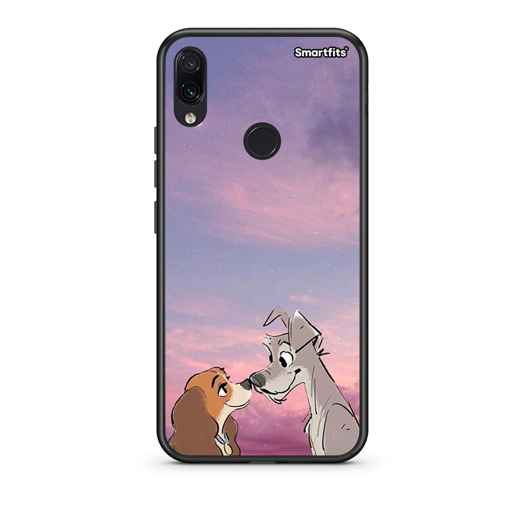 Xiaomi Redmi Note 7 Lady And Tramp θήκη από τη Smartfits με σχέδιο στο πίσω μέρος και μαύρο περίβλημα | Smartphone case with colorful back and black bezels by Smartfits