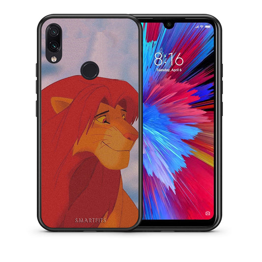 Θήκη Αγίου Βαλεντίνου Xiaomi Redmi Note 7 Lion Love 1 από τη Smartfits με σχέδιο στο πίσω μέρος και μαύρο περίβλημα | Xiaomi Redmi Note 7 Lion Love 1 case with colorful back and black bezels