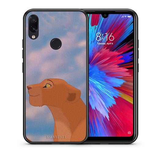 Θήκη Αγίου Βαλεντίνου Xiaomi Redmi Note 7 Lion Love 2 από τη Smartfits με σχέδιο στο πίσω μέρος και μαύρο περίβλημα | Xiaomi Redmi Note 7 Lion Love 2 case with colorful back and black bezels
