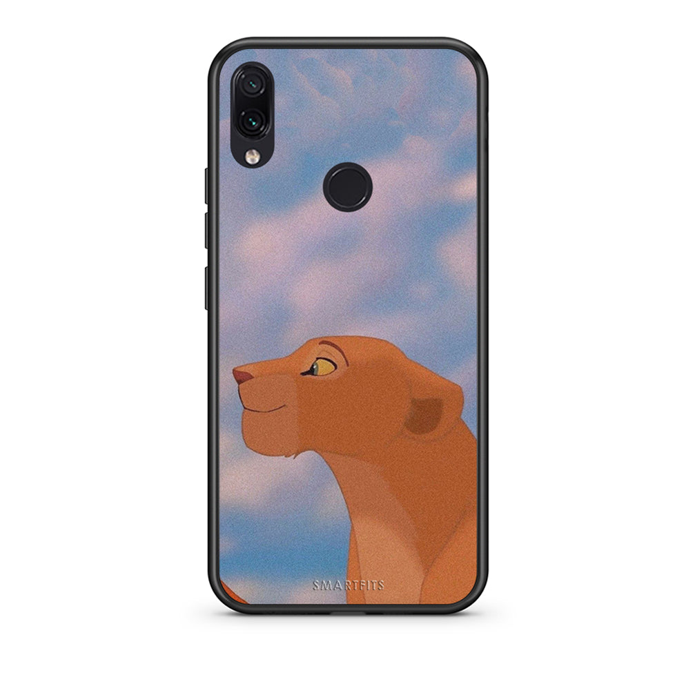 Xiaomi Redmi Note 7 Lion Love 2 Θήκη Αγίου Βαλεντίνου από τη Smartfits με σχέδιο στο πίσω μέρος και μαύρο περίβλημα | Smartphone case with colorful back and black bezels by Smartfits