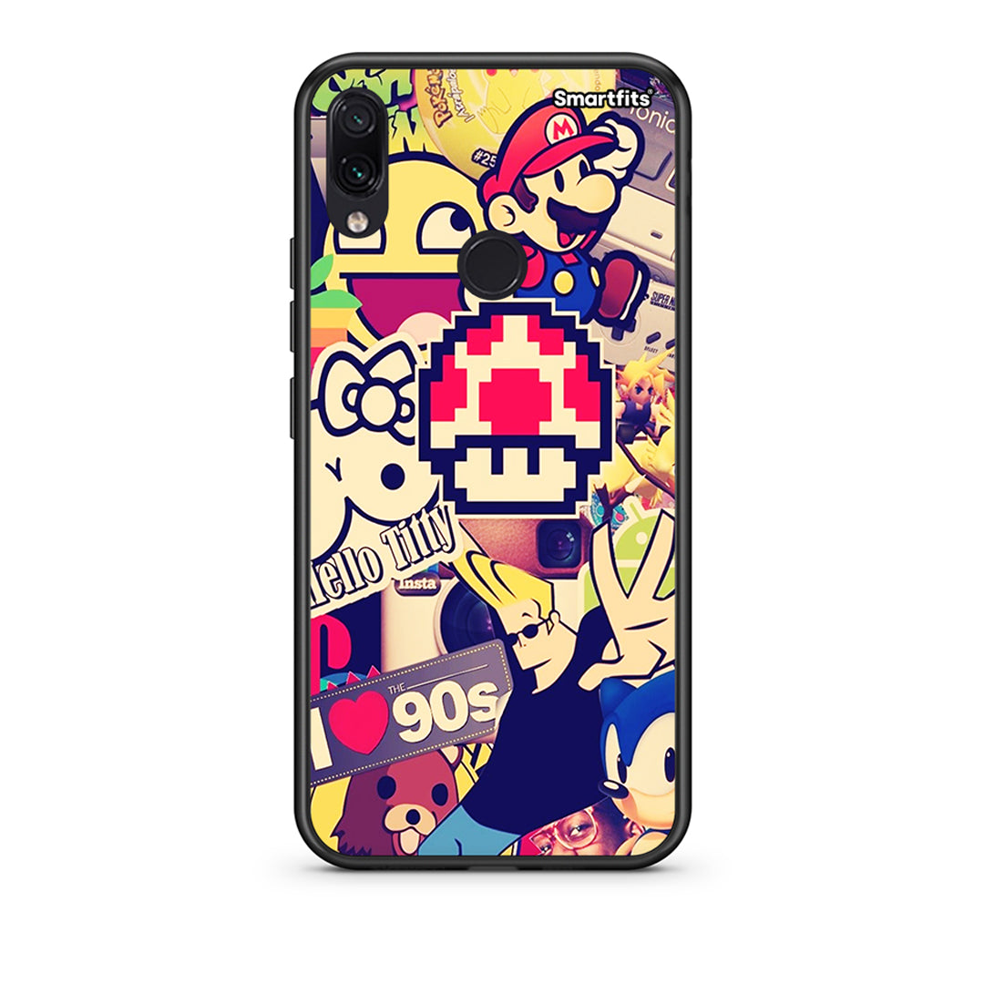 Xiaomi Redmi Note 7 Love The 90s θήκη από τη Smartfits με σχέδιο στο πίσω μέρος και μαύρο περίβλημα | Smartphone case with colorful back and black bezels by Smartfits