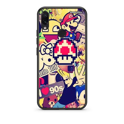 Xiaomi Redmi Note 7 Love The 90s θήκη από τη Smartfits με σχέδιο στο πίσω μέρος και μαύρο περίβλημα | Smartphone case with colorful back and black bezels by Smartfits