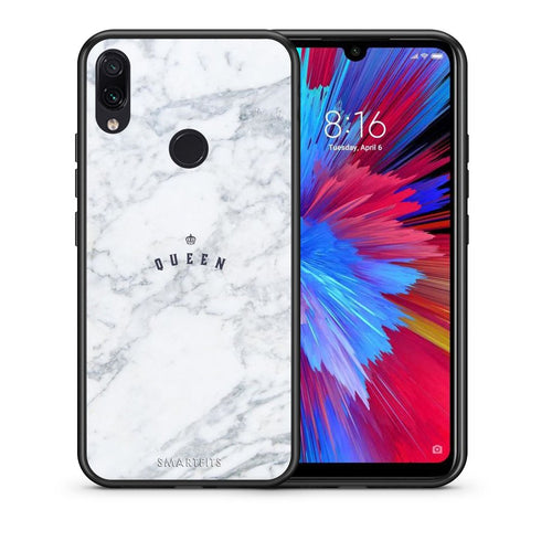 Θήκη Xiaomi Redmi Note 7 Queen Marble από τη Smartfits με σχέδιο στο πίσω μέρος και μαύρο περίβλημα | Xiaomi Redmi Note 7 Queen Marble case with colorful back and black bezels