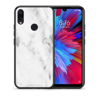 Thumbnail for Θήκη Xiaomi Redmi Note 7 White Marble από τη Smartfits με σχέδιο στο πίσω μέρος και μαύρο περίβλημα | Xiaomi Redmi Note 7 White Marble case with colorful back and black bezels