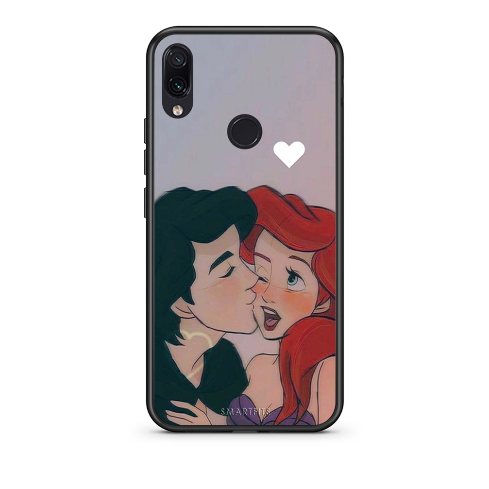 Xiaomi Redmi Note 7 Mermaid Love Θήκη Αγίου Βαλεντίνου από τη Smartfits με σχέδιο στο πίσω μέρος και μαύρο περίβλημα | Smartphone case with colorful back and black bezels by Smartfits