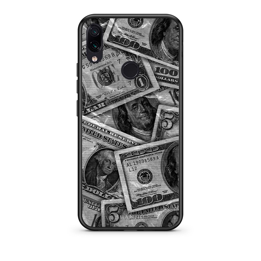Xiaomi Redmi Note 7 Money Dollars θήκη από τη Smartfits με σχέδιο στο πίσω μέρος και μαύρο περίβλημα | Smartphone case with colorful back and black bezels by Smartfits