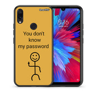 Thumbnail for Θήκη Xiaomi Redmi Note 7 My Password από τη Smartfits με σχέδιο στο πίσω μέρος και μαύρο περίβλημα | Xiaomi Redmi Note 7 My Password case with colorful back and black bezels