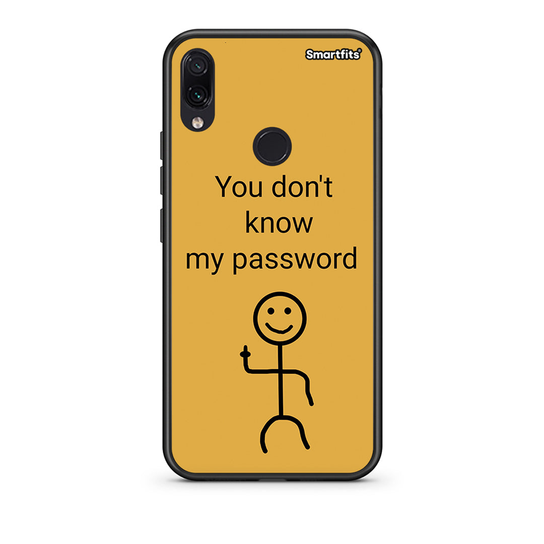 Xiaomi Redmi Note 7 My Password Θήκη από τη Smartfits με σχέδιο στο πίσω μέρος και μαύρο περίβλημα | Smartphone case with colorful back and black bezels by Smartfits