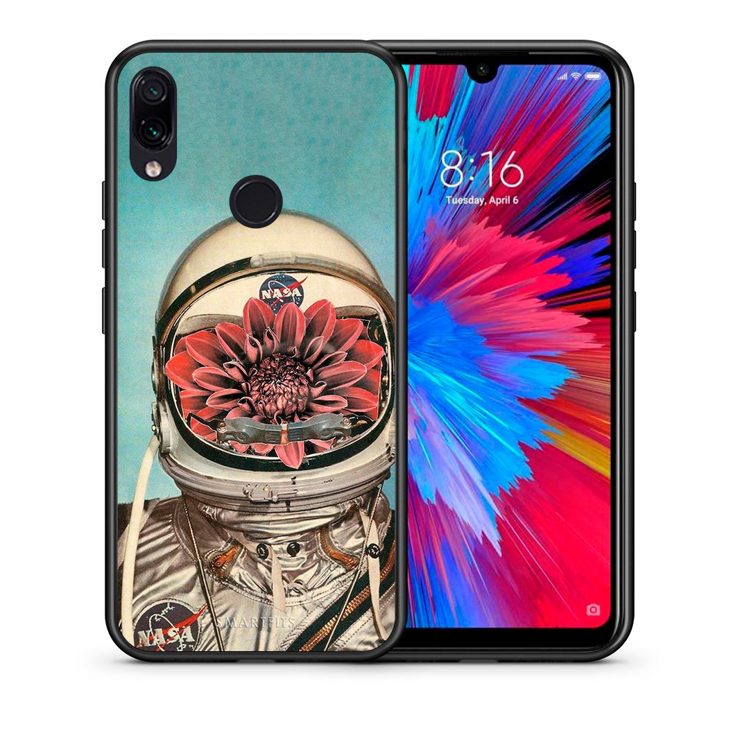Θήκη Xiaomi Redmi Note 7 Nasa Bloom από τη Smartfits με σχέδιο στο πίσω μέρος και μαύρο περίβλημα | Xiaomi Redmi Note 7 Nasa Bloom case with colorful back and black bezels