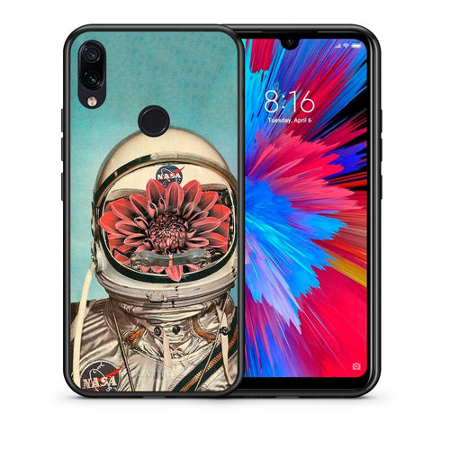 Θήκη Xiaomi Redmi Note 7 Nasa Bloom από τη Smartfits με σχέδιο στο πίσω μέρος και μαύρο περίβλημα | Xiaomi Redmi Note 7 Nasa Bloom case with colorful back and black bezels
