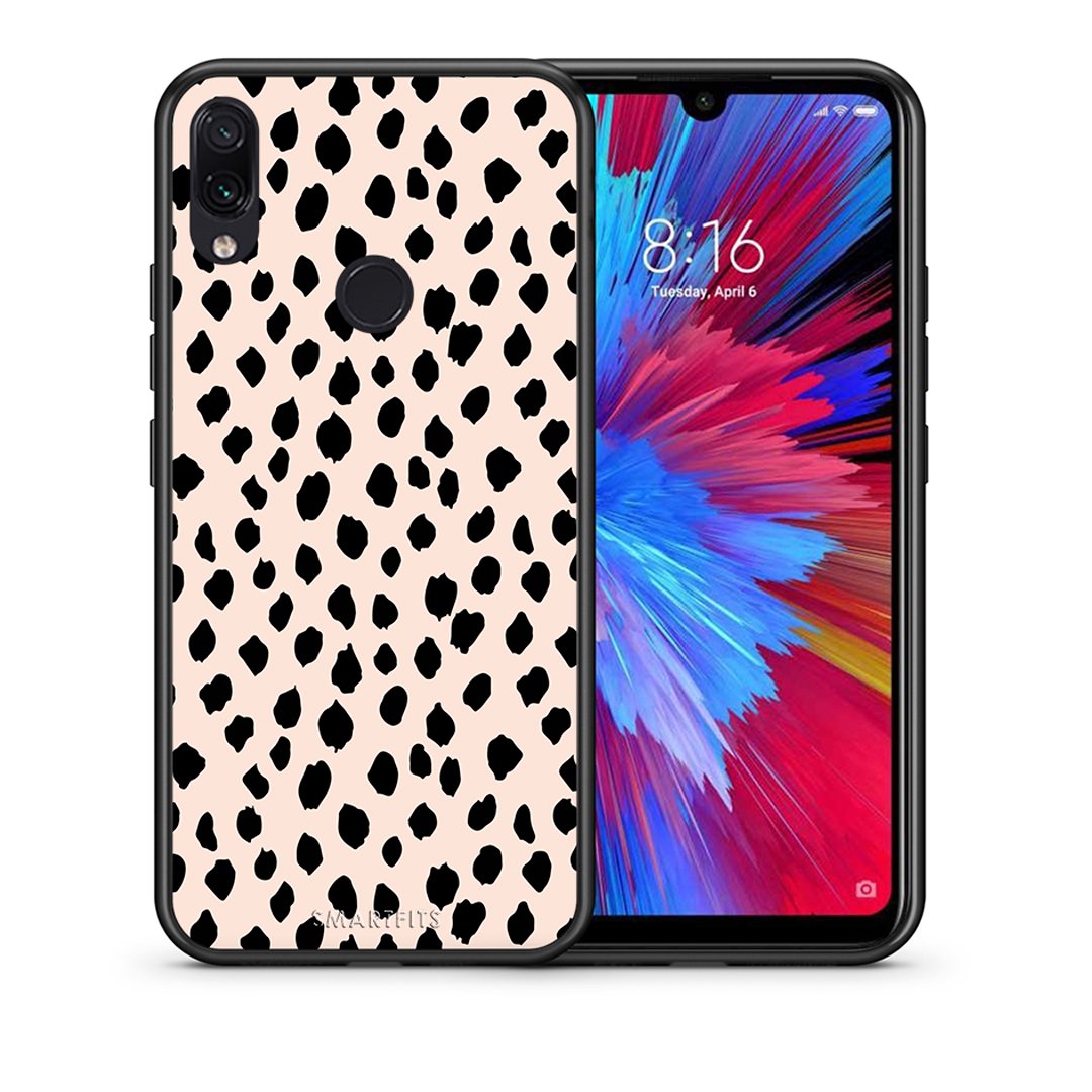 Θήκη Xiaomi Redmi Note 7 New Polka Dots από τη Smartfits με σχέδιο στο πίσω μέρος και μαύρο περίβλημα | Xiaomi Redmi Note 7 New Polka Dots case with colorful back and black bezels