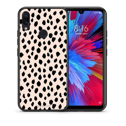 Θήκη Xiaomi Redmi Note 7 New Polka Dots από τη Smartfits με σχέδιο στο πίσω μέρος και μαύρο περίβλημα | Xiaomi Redmi Note 7 New Polka Dots case with colorful back and black bezels