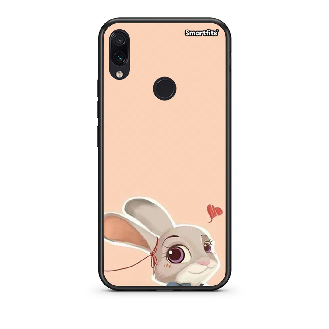 Xiaomi Redmi Note 7 Nick Wilde And Judy Hopps Love 2 θήκη από τη Smartfits με σχέδιο στο πίσω μέρος και μαύρο περίβλημα | Smartphone case with colorful back and black bezels by Smartfits