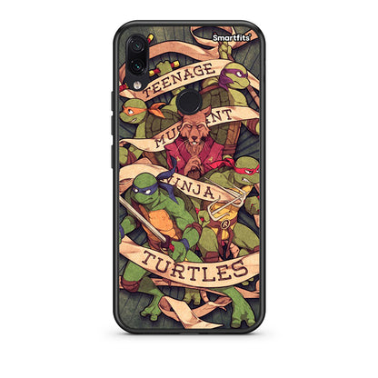 Xiaomi Redmi Note 7 Ninja Turtles θήκη από τη Smartfits με σχέδιο στο πίσω μέρος και μαύρο περίβλημα | Smartphone case with colorful back and black bezels by Smartfits