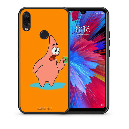 Θήκη Αγίου Βαλεντίνου Xiaomi Redmi Note 7 No Money 1 από τη Smartfits με σχέδιο στο πίσω μέρος και μαύρο περίβλημα | Xiaomi Redmi Note 7 No Money 1 case with colorful back and black bezels