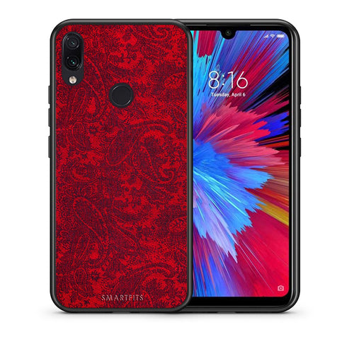 Θήκη Xiaomi Redmi Note 7 Paisley Cashmere από τη Smartfits με σχέδιο στο πίσω μέρος και μαύρο περίβλημα | Xiaomi Redmi Note 7 Paisley Cashmere case with colorful back and black bezels