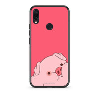 Thumbnail for Xiaomi Redmi Note 7 Pig Love 1 Θήκη Αγίου Βαλεντίνου από τη Smartfits με σχέδιο στο πίσω μέρος και μαύρο περίβλημα | Smartphone case with colorful back and black bezels by Smartfits