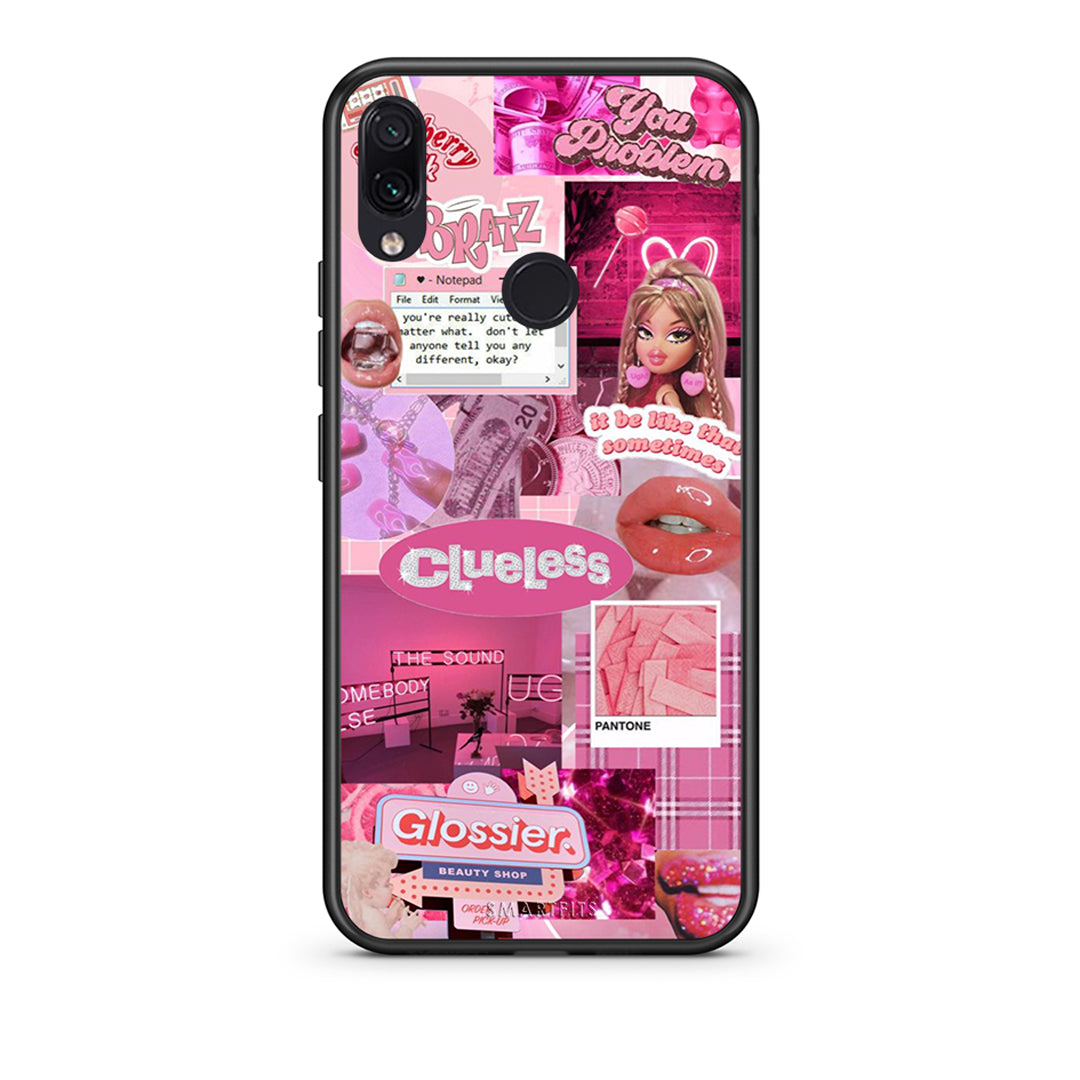 Xiaomi Redmi Note 7 Pink Love Θήκη Αγίου Βαλεντίνου από τη Smartfits με σχέδιο στο πίσω μέρος και μαύρο περίβλημα | Smartphone case with colorful back and black bezels by Smartfits