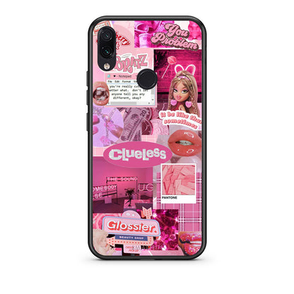 Xiaomi Redmi Note 7 Pink Love Θήκη Αγίου Βαλεντίνου από τη Smartfits με σχέδιο στο πίσω μέρος και μαύρο περίβλημα | Smartphone case with colorful back and black bezels by Smartfits