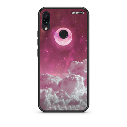 Xiaomi Redmi Note 7 Pink Moon Θήκη από τη Smartfits με σχέδιο στο πίσω μέρος και μαύρο περίβλημα | Smartphone case with colorful back and black bezels by Smartfits