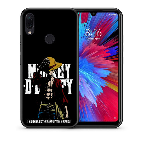 Θήκη Xiaomi Redmi Note 7 Pirate King από τη Smartfits με σχέδιο στο πίσω μέρος και μαύρο περίβλημα | Xiaomi Redmi Note 7 Pirate King case with colorful back and black bezels