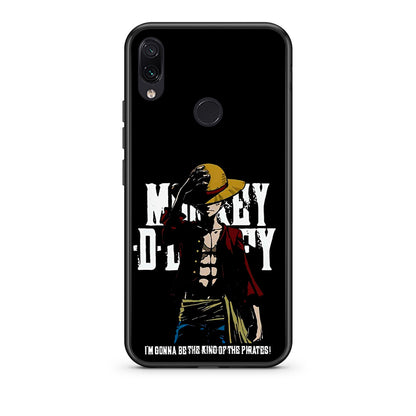 Xiaomi Redmi Note 7 Pirate King θήκη από τη Smartfits με σχέδιο στο πίσω μέρος και μαύρο περίβλημα | Smartphone case with colorful back and black bezels by Smartfits