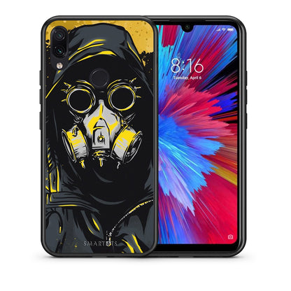 Θήκη Xiaomi Redmi Note 7 Mask PopArt από τη Smartfits με σχέδιο στο πίσω μέρος και μαύρο περίβλημα | Xiaomi Redmi Note 7 Mask PopArt case with colorful back and black bezels