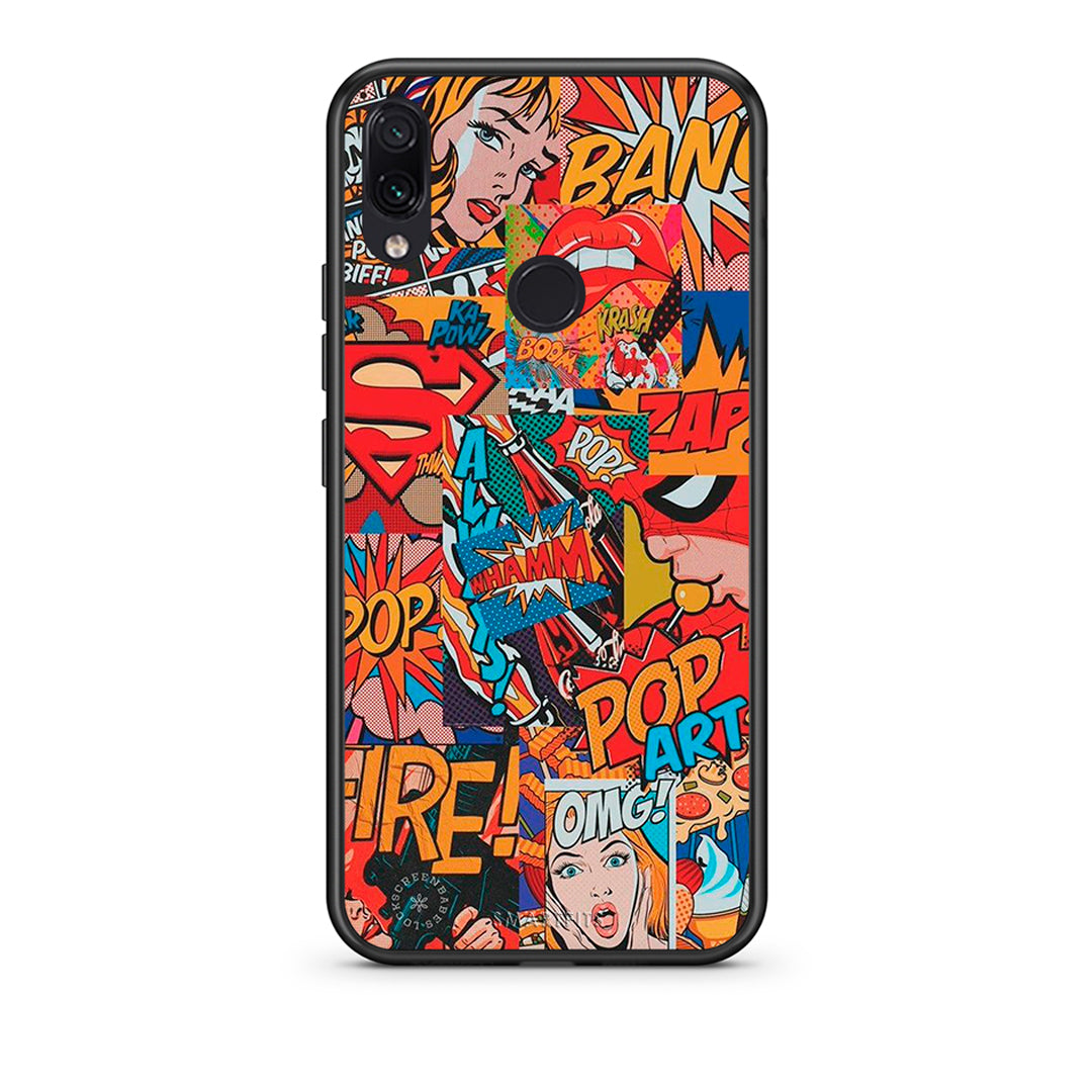 Xiaomi Redmi Note 7 PopArt OMG θήκη από τη Smartfits με σχέδιο στο πίσω μέρος και μαύρο περίβλημα | Smartphone case with colorful back and black bezels by Smartfits
