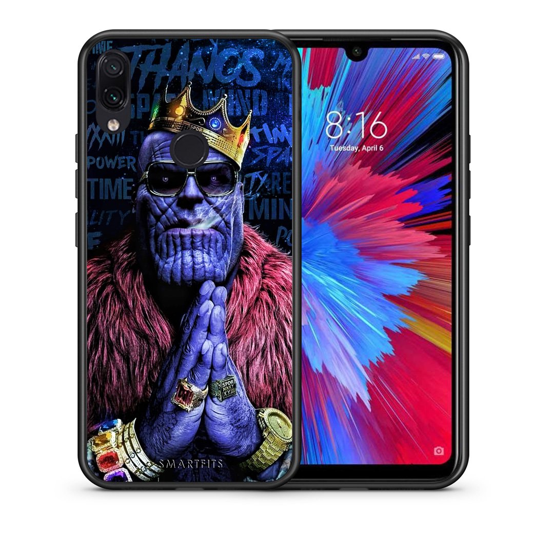 Θήκη Xiaomi Redmi Note 7 Thanos PopArt από τη Smartfits με σχέδιο στο πίσω μέρος και μαύρο περίβλημα | Xiaomi Redmi Note 7 Thanos PopArt case with colorful back and black bezels