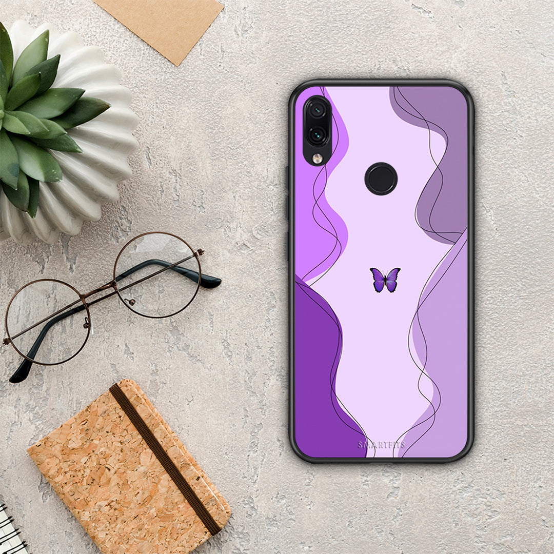 Purple Mariposa - Xiaomi Redmi Note 7 θήκη