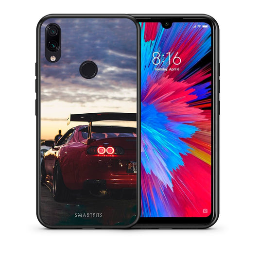 Θήκη Xiaomi Redmi Note 7 Racing Supra από τη Smartfits με σχέδιο στο πίσω μέρος και μαύρο περίβλημα | Xiaomi Redmi Note 7 Racing Supra case with colorful back and black bezels