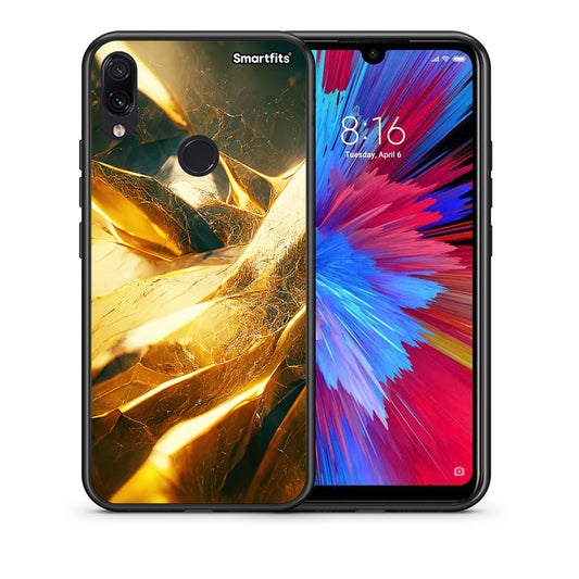 Θήκη Xiaomi Redmi Note 7 Real Gold από τη Smartfits με σχέδιο στο πίσω μέρος και μαύρο περίβλημα | Xiaomi Redmi Note 7 Real Gold case with colorful back and black bezels