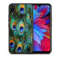 Thumbnail for Θήκη Xiaomi Redmi Note 7 Real Peacock Feathers από τη Smartfits με σχέδιο στο πίσω μέρος και μαύρο περίβλημα | Xiaomi Redmi Note 7 Real Peacock Feathers case with colorful back and black bezels