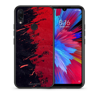 Θήκη Αγίου Βαλεντίνου Xiaomi Redmi Note 7 Red Paint από τη Smartfits με σχέδιο στο πίσω μέρος και μαύρο περίβλημα | Xiaomi Redmi Note 7 Red Paint case with colorful back and black bezels