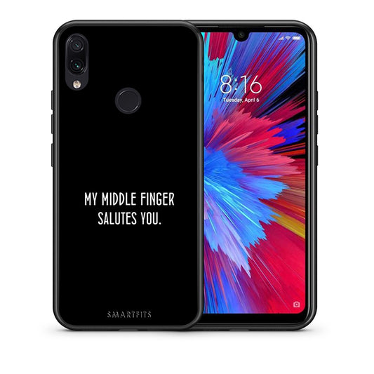 Θήκη Xiaomi Redmi Note 7 Salute από τη Smartfits με σχέδιο στο πίσω μέρος και μαύρο περίβλημα | Xiaomi Redmi Note 7 Salute case with colorful back and black bezels