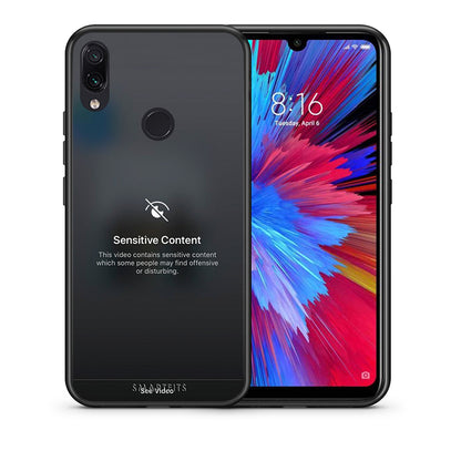 Θήκη Xiaomi Redmi Note 7 Sensitive Content από τη Smartfits με σχέδιο στο πίσω μέρος και μαύρο περίβλημα | Xiaomi Redmi Note 7 Sensitive Content case with colorful back and black bezels