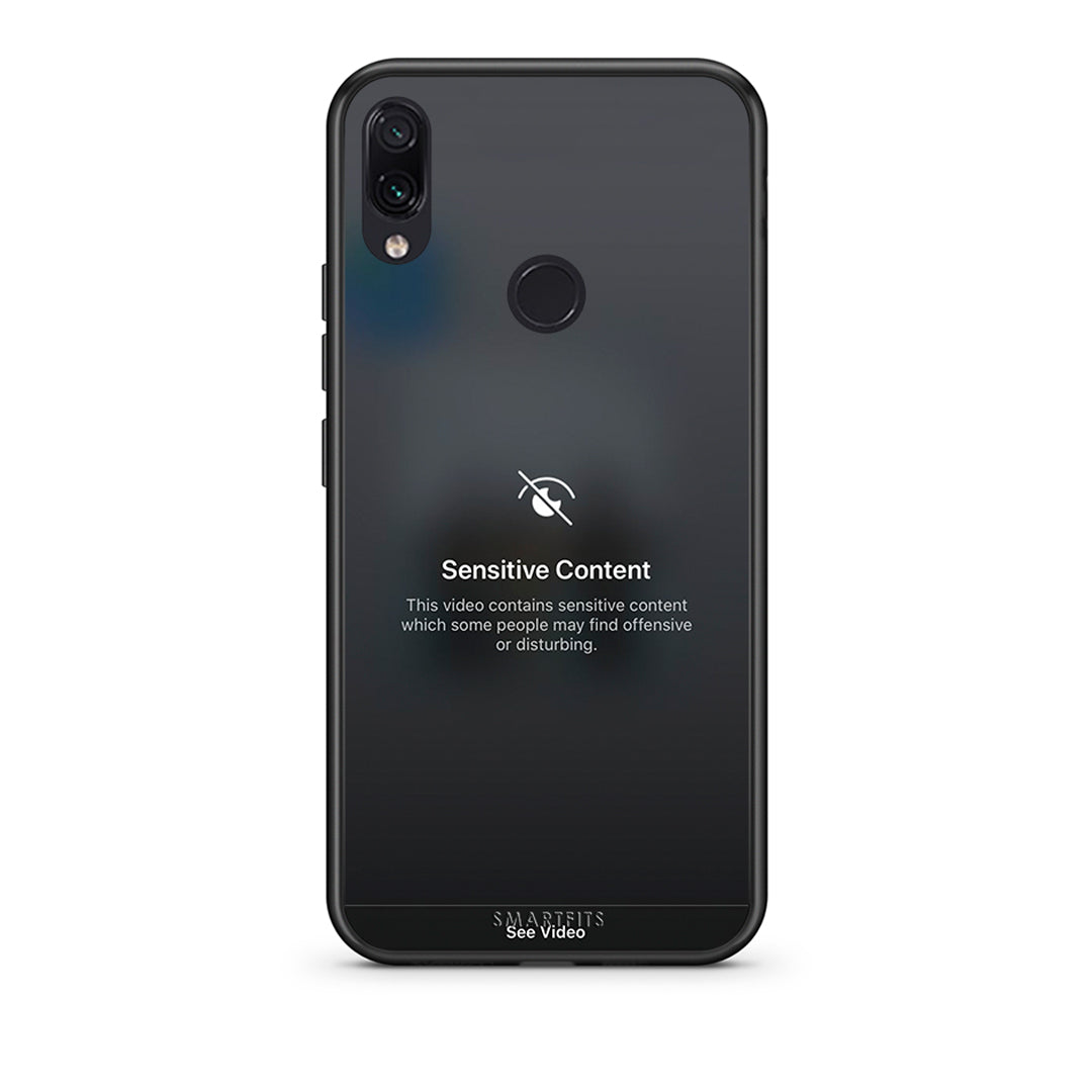 Xiaomi Redmi Note 7 Sensitive Content θήκη από τη Smartfits με σχέδιο στο πίσω μέρος και μαύρο περίβλημα | Smartphone case with colorful back and black bezels by Smartfits