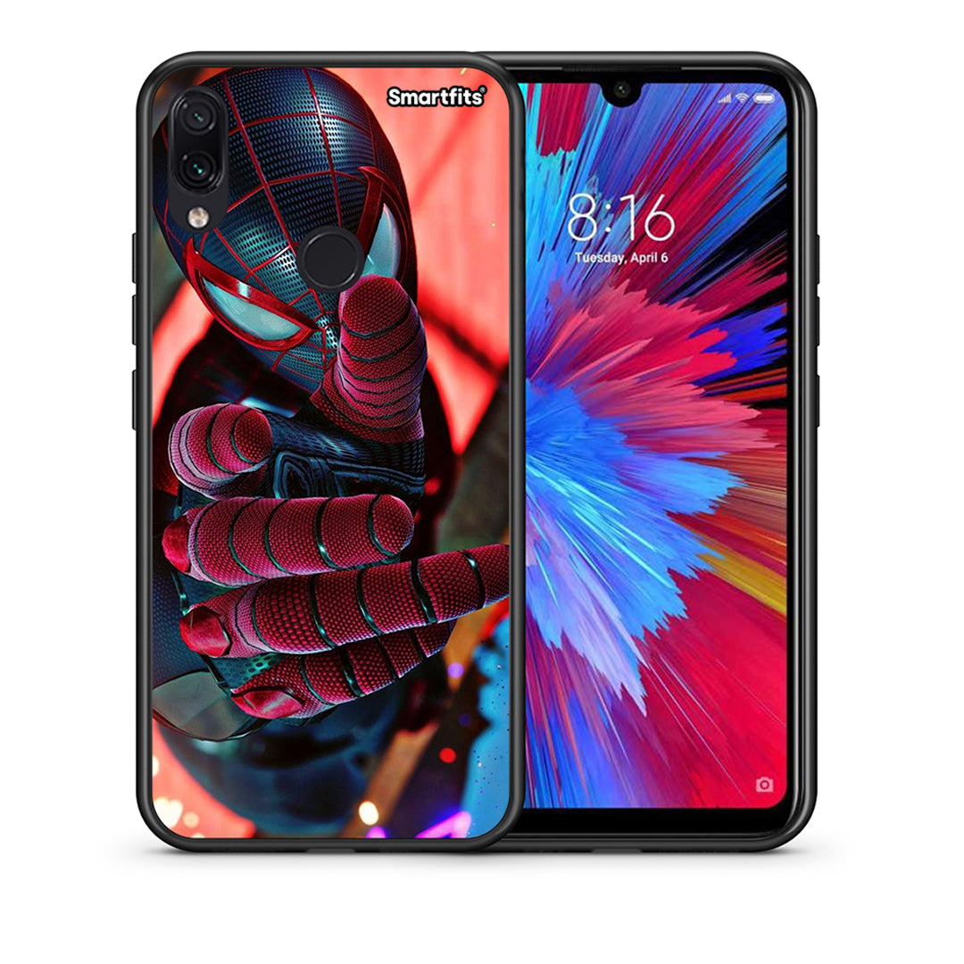 Θήκη Xiaomi Redmi Note 7 Spider Hand από τη Smartfits με σχέδιο στο πίσω μέρος και μαύρο περίβλημα | Xiaomi Redmi Note 7 Spider Hand case with colorful back and black bezels