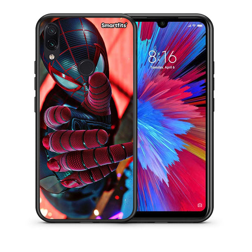 Θήκη Xiaomi Redmi Note 7 Spider Hand από τη Smartfits με σχέδιο στο πίσω μέρος και μαύρο περίβλημα | Xiaomi Redmi Note 7 Spider Hand case with colorful back and black bezels