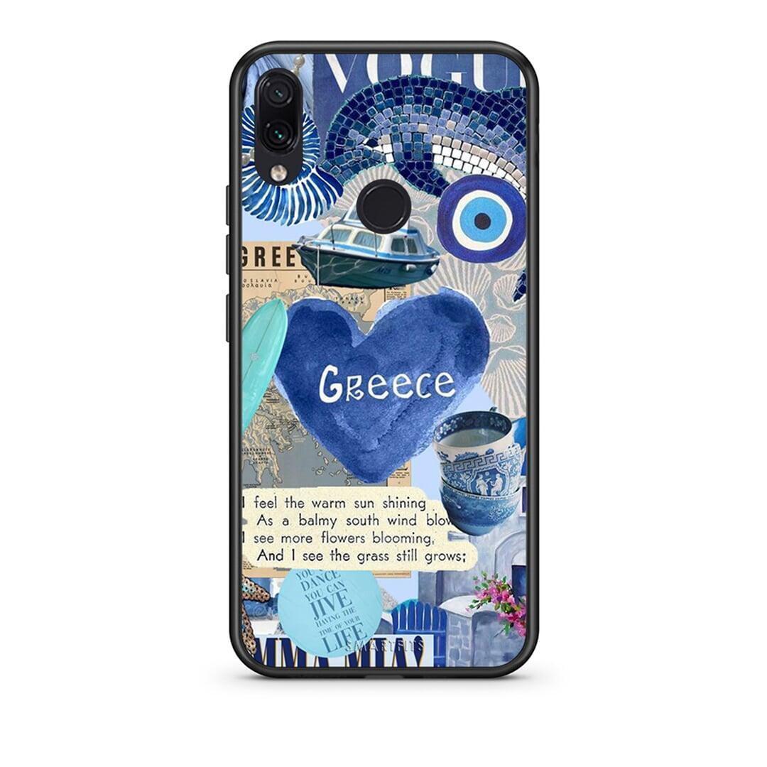 Xiaomi Redmi Note 7 Summer In Greece Θήκη από τη Smartfits με σχέδιο στο πίσω μέρος και μαύρο περίβλημα | Smartphone case with colorful back and black bezels by Smartfits