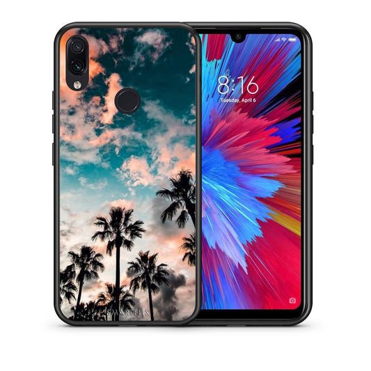 Θήκη Xiaomi Redmi Note 7 Sky Summer από τη Smartfits με σχέδιο στο πίσω μέρος και μαύρο περίβλημα | Xiaomi Redmi Note 7 Sky Summer case with colorful back and black bezels