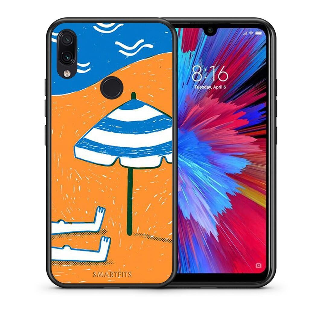 Θήκη Xiaomi Redmi Note 7 Summering από τη Smartfits με σχέδιο στο πίσω μέρος και μαύρο περίβλημα | Xiaomi Redmi Note 7 Summering case with colorful back and black bezels