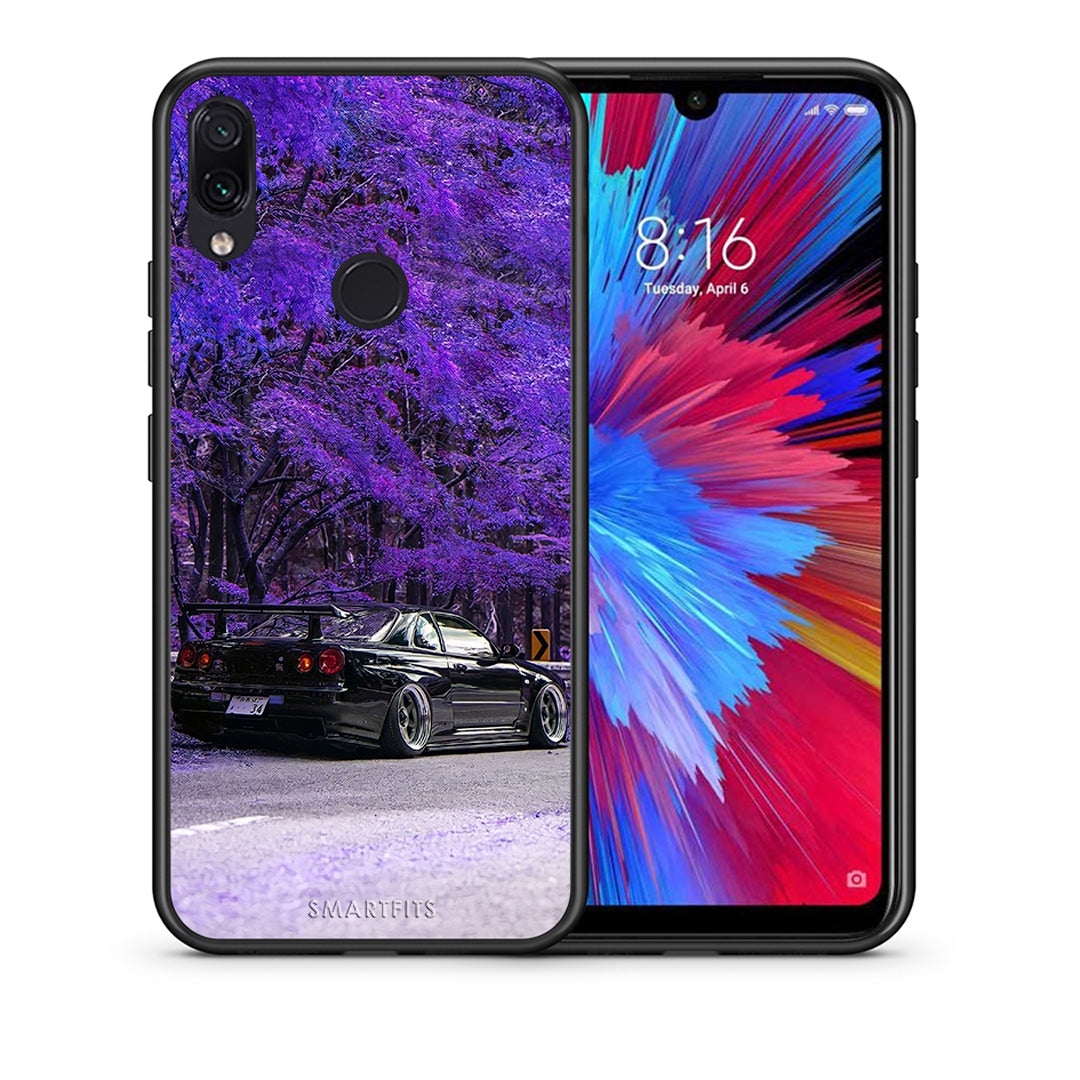 Θήκη Αγίου Βαλεντίνου Xiaomi Redmi Note 7 Super Car από τη Smartfits με σχέδιο στο πίσω μέρος και μαύρο περίβλημα | Xiaomi Redmi Note 7 Super Car case with colorful back and black bezels